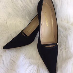 Judith Leiber Classic Black Heels, Size 9!